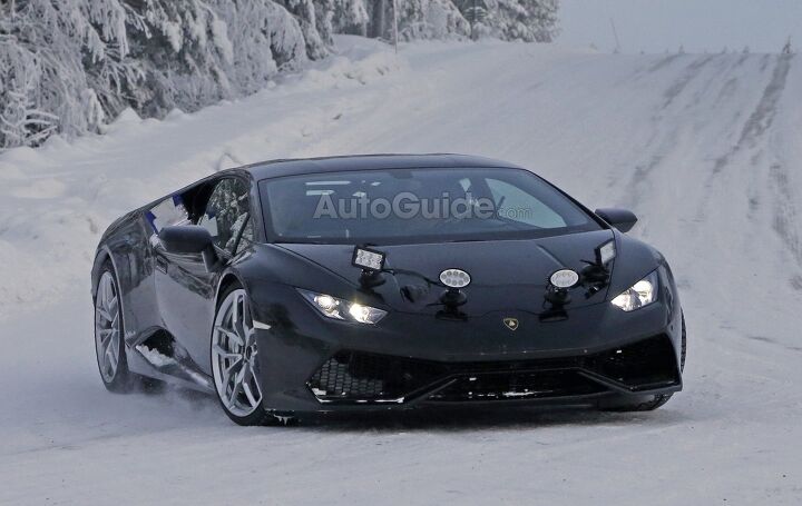 Lamborghini's Hot Huracan Superleggera Spied in the Snow