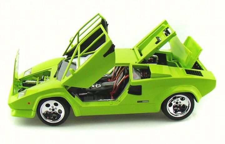 daily diecast a lime lamborghini countach for your flashback friday