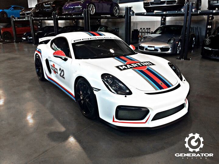 Porsche Cayman GT4 Looks So Damn Good in Martini Livery
