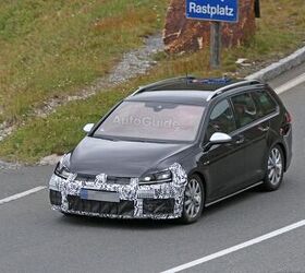 Volkswagen Golf R Facelift Spied Testing in Wagon Form