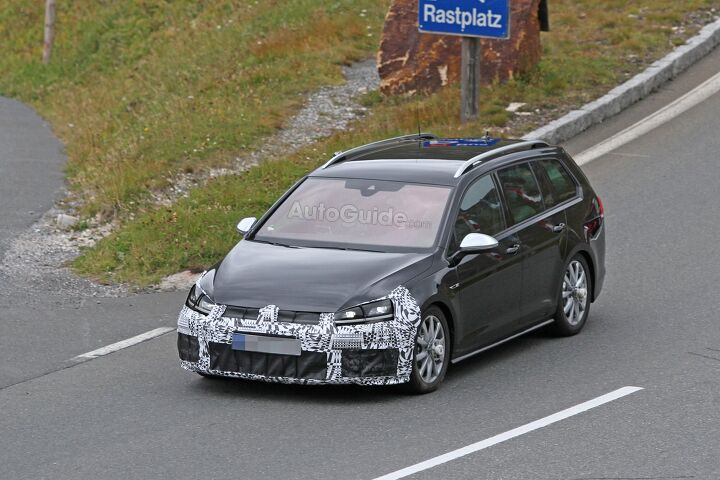 Volkswagen Golf R Facelift Spied Testing in Wagon Form