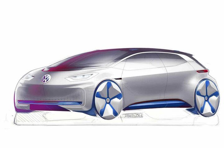 Volkswagen EV Previewed in New Sketches Ahead of Debut