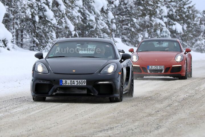 Porsche Cayman GT4 Prototype Resurfaces in the Snow