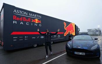 Aston Martin DB11 Looks Even Better in Red Bull Test Scheme