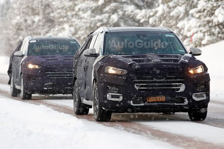 Heavily Camouflaged Hyundai Tucson Spied Testing in the Snow