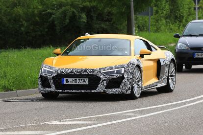 Audi R8 Yellow Modified 2020 Audi R8 Spied Looking Yellow and Camouflaged | AutoGuide.com