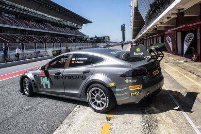 Tesla Model Rase Car 778 HP Tesla Model S Race Car is a True Track Ready EV | AutoGuide.com
