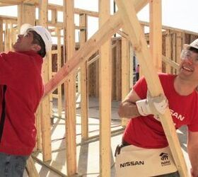 Nissan volunteers participate in house builds across the United States and Canada each year.