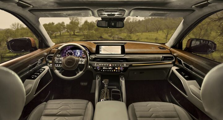 new 2020 kia telluride 3 row suv debuts looking big and boxy