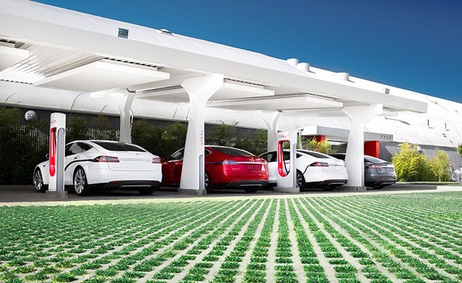 the tesla supercharger network may soon open to non tesla evs