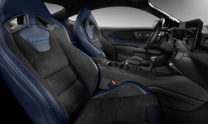 the 2024 ford mustang dark horse gets color shifting paint loads of blue interior