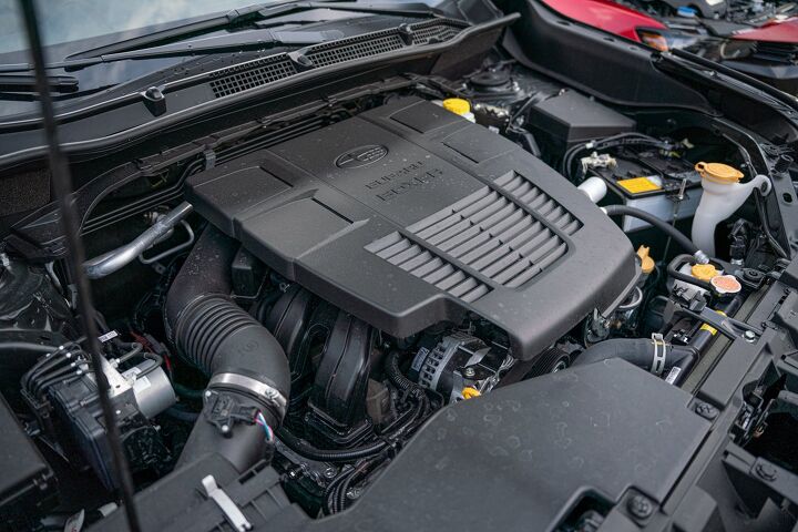 The 2.5-liter Boxer 4-cylinder engine makes 182 hp, which is somewhat low for the segment. The engine also lacks some refinement.