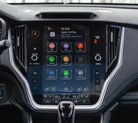 The massive portrait-style 11.6-inch touch screen includes Subaru's new Starlink telematics system.