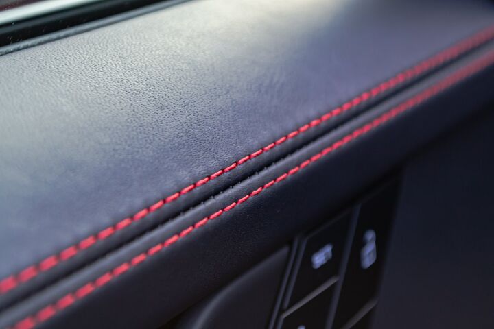 Even the detailing like the red stitching no the doors of our test car was flawless.