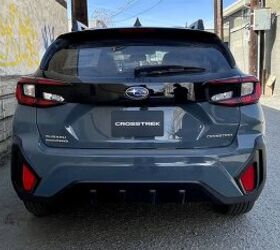 Inside the rear hatch of the 2024 Subaru Crosstrek is a 19.9 cubic-feet of cargo room with the seats up (slightly less than the previous model. With the rear seats folded flat, that grows to 54.7 cubic-feet.
