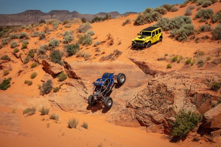 The new 2024 Jeep(R) Wrangler features an available factory-installed 8,000-pound-capacity Warn winch.