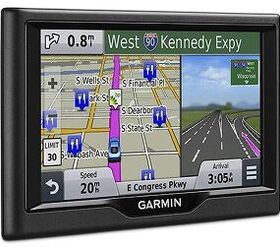 Garmin&#8217;s Nuvi 57-LMT employs resistive touchscreen technology, which isn&#8217;t as responsive as capacitive systems. Photo credit: Amazon.com. 
