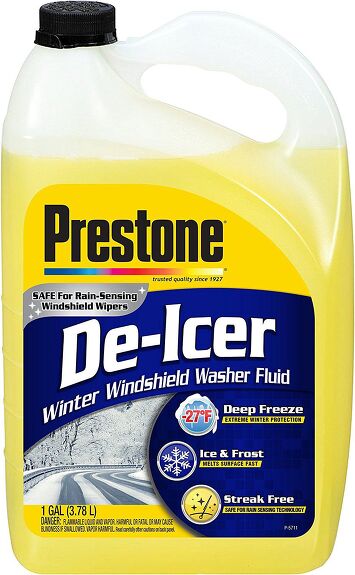 Winter, as they say, is coming. This Prestone windshield washer fluid is formulated to deal with icy conditions. Photo credit: Amazon.com. 
