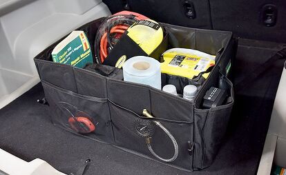 We thought this trunk organizer was solidly constructed, but needed better straps to hold it in place. Photo Credit: David Traver Adolphus / AutoGuide.com