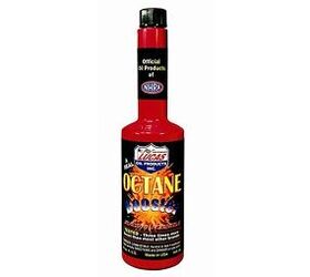Fifteen ounces of Lucas octane booster will treat up to 25 gallons of fuel. Photo credit: Amazon.com. 

