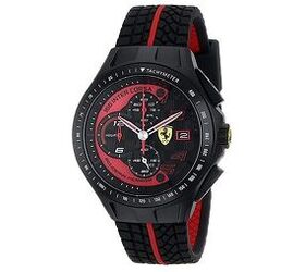 Ferrari men's 0830077 race day outlet chronograph black rubber strap watch