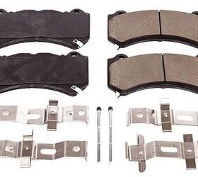 These Power Stop brake pads are designed to offer greater fade-resistance than OE brake pads. Photo credit: Amazon.com. 
