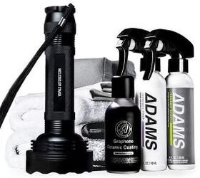 Adam&#8217;s graphene ceramic coating kit includes a UV flashlight to find spots you missed. Photo credit: Amazon.com.
