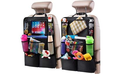 These seat back organizers are sold as a pair. Photo credit: Amazon.com.

