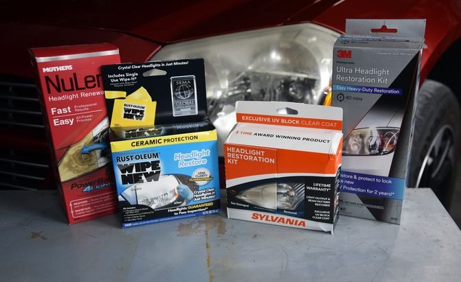 the autoguide headlight restoration kit restore off