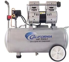 Hot dog air compressors are a good choice if you need one that&#8217;s easy to move. Photo credit: California Air Tools.
