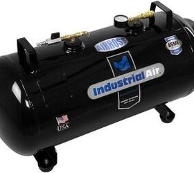 A 20-gallon receiver tank is a good way to add capacity using your existing compressor. Photo credit: Amazon.com.
