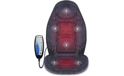 Heat and massage; the sybarite&#8217;s seat cover. Photo credit: Amazon.com. 

