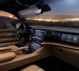 All-new 2022 Grand Wagoneer features the pinnacle of premium SUV interiors with a modern American style and Uconnect 5 12-inch touchscreen radio.