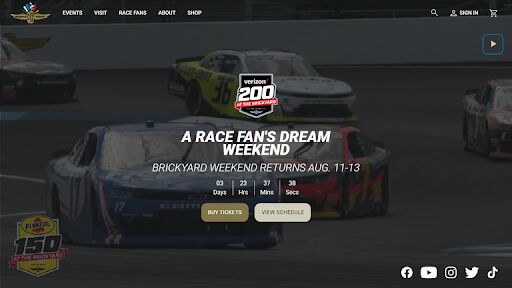 nascar at indianapolis motor speedway s iconic brickyard how to watch