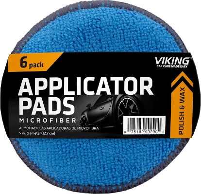  Microfiber Wax Applicator, AutoCare Ultra-Soft Microfiber Wax Applicator  Pads with Finger Pocket Wax Applicator for Cars Wax Applicator Foam Sponge  (Blue, 5 Diameter, Pack of 10) : Automotive