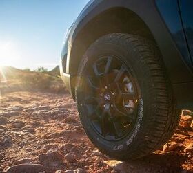Exclusive 17-inch wheels on the Crosstrek WIlderness come wrapped in Yokohama GEOLANDAR all-terrain tires. The car also now boasts 9.3-inches of ground clearance, which is roughly a half-inch more than the standard model.