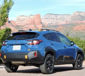 There's no mistaking the Wilderness model for anything other, thanks to the raise ride height, badges, body cladding and aggressive "Subaru" and "Crosstrek" detailing on the outside of the car.