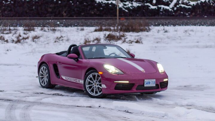 33 photos of the porsche 718 boxster style edition playing in the snow