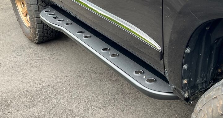 White Knuckle Off-Road's sliders also provide a nice step on our project GX460, in addition to helping prevent rocks from damaging the rocker panels and door sills. Photo Credit: Ross Ballot