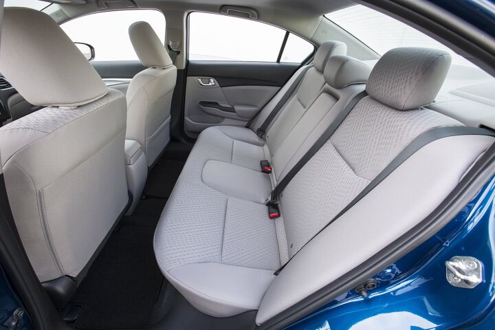 Back seat area of the 2015 Honda Civic sedan