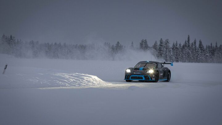 whats porsches electric race car doing in the arctic