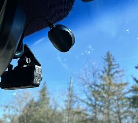 Up front, the Camera installs easily to the windshield and can take a rear camera as well a GPS unit. 