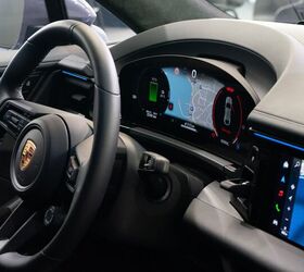 The interior of the Macan EV is very familiar, with design elements coming form the Taycan and 911. 