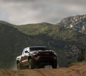 The TRD Pro returns as the flagship Tacoma, still hugely capable at baja-style high-speed desert running.