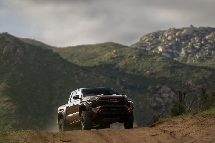 The TRD Pro returns as the flagship Tacoma, still hugely capable at baja-style high-speed desert running.
