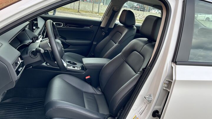 The front driver's seat is powered and can be set quite low, allowing taller drivers more space to sit. 