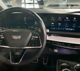 The interior continues with Cadillac's now familiar design language. Image Credit: Lee Bailie 