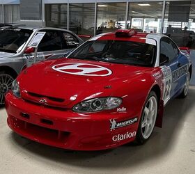 90s performance drips from this old Tiburon rally car 