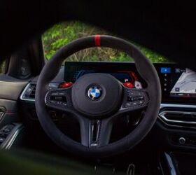 M seats offer a great driving position behind the Alcantara wheel. Image credit: Kyle Patrick