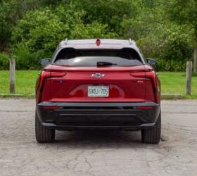 Despite how it looks, rear visibility isn't all that bad in the Blazer EV. Image credit: Kyle Patrick